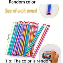 20 pièces Crayons flexibles et pliables amusants, crayons rayés souples et colorés avec gommes, cadeaux et décorations de fête (pour usage adulte uniquement)