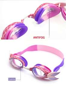 Gafas de natación para niños, adecuadas para niños y niñas de 4 a 12 años - Rosa - Ver 5