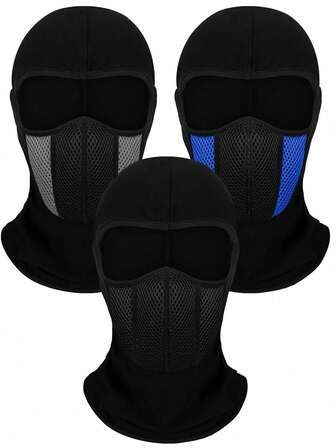 男士拉法帽滑雪面罩透气全脸面罩防风运动头饰头盔户外活动透气滑雪面罩防尘面罩长颈罩