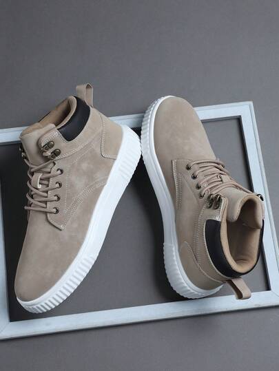 Hochwertige Herren Sportschuhe für Herren Sneaker, klassische Budapester Lässig Skateboard Schuhe Knöchel Kurze Stiefel Skate Schuhe Männer Alltags-Tragen Alles-Passend Fußbekleidung Walkingschuhe Mode atmungsaktiv leichte EVA-Sohle