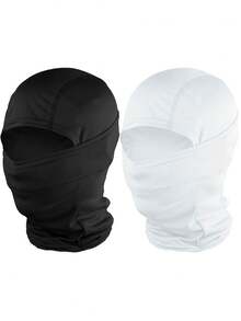 1pc/2pcs Solid Color Balaclava Face Mask Neck Warmer, Breathable Ski Mask For Outdoor Sports, Hiking, Fishing, Commuting,Beach,Holiday - Style B - View 27