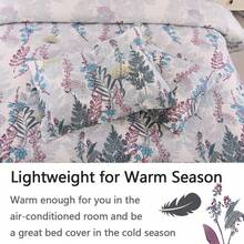 Twin/Full/Queen/King Quilt Set, 3 Piece Floral Bedding Set Microfiber Bedspread Coverlets For Beds - Bunga Biru - View 7