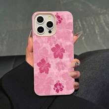 Funda de Teléfono Moderna y Elegante, Funda Rosa para Teléfono con Patrones de Flores Rosadas, Adecuada para Teléfonos Móviles 16/15/14/13/12/11, para Regalar a Familiares/Amigos/Amantes, Fundas Protectoras de Diseñador Lindas y Femeninas para Mujeres - 1 pieza - Ver 6