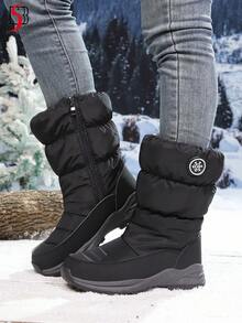 Women's Snow Boots, Warm Thermal Lined Thick Anti-Slip Cold-Proof Comfortable Snow Boots, Suitable For Outdoor Activities In Cold Winter Weather - Black - View 5