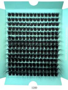200pcs/180pcs/160pcs/140pcs/120pcs Faux Mink Eyelashes 200D/160D/120D/100D/80D/60D 8D Luxurious Fluffy DIY Cluster Lashes - 12-20mm Mixed Length Eyelash Extension 0.07mm Russian D Curl Thick & Reusable Dramatic Lashes, Easy For Beginners - D - 查看 13
