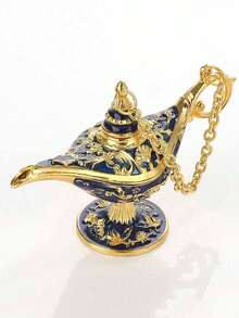 Vintage Magic Lamp Costume Accessories, Classic Arabian Prop Flower Pot Decor (Multiple Colors), Luxury Gold Pattern, Suitable For Home, Living Room, Home Decor, Theme Party Decor, Scene Decor, Holiday Decor, Ideal Gift For Birthday