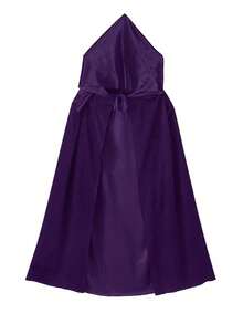 1pc/Festive Rave Party Hooded Velvet Cape Cape Performance Cosplay Costume Props,Halloween - Multicolor - View 13