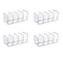 1/2/4件装透明极简收纳架，亚克力材质，多功能隔层收纳架，易于擦拭清洁，适用于衣柜/壁橱、手提包/衣物/鞋子收纳，加厚极简桌面文件收纳架，办公用品收纳架/书挡/书架