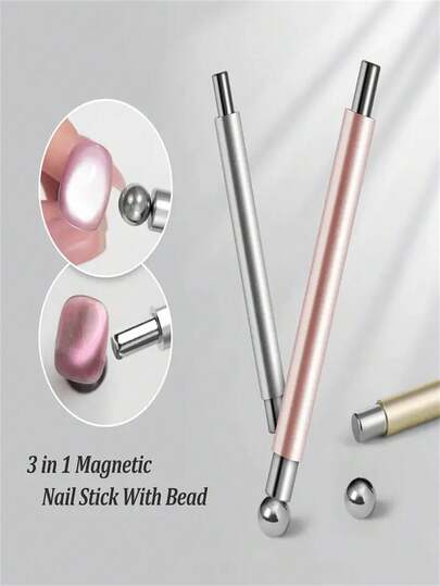 Round Magnetic Nail Art Tool, 3D Cat Eye Nail Art Effect, Suitable For Ladies And Beauty Salons And Home DIY, Fragrance Free. N Art, Art Brush, Detail Nail Art Pen, Painting Tool, Nail Art Accessories, Nail Art Design, Nail Care Supplies, Round Magnetic Tool, Steel Magnetic Tool, High Precision Art Tool Beauty Lover, Female Nail Care, Girlfriend Gift, Christmas Gift, Nail Art Lover.