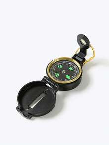 1 pieza Brújula multifunción para supervivencia en la naturaleza con cubierta impermeable para acampada, guía americana para el campamento