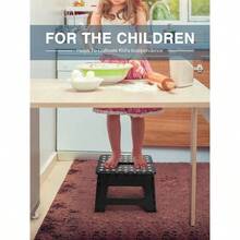 Folding Step Stool 9 Inch, Sturdy Foldable Stool With Carry Handle, Collapsible Step With Non - Slip Surface And Adults, Portable Compact Design Kitchen, Bathroom, Camping - Black - Black - View 9