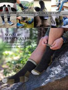 5 Paar Herren Dicke Thermalsocken, warme thermisch gefütterte Socken geeignet für Outdoor-Aktivitäten wie Wandern, Skifahren im Herbst/Winter, kuschelige Socken