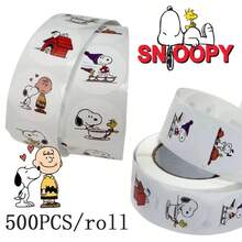 1 Set/500pcs Snoopy Cartoon Stickers - DIY Stickers, Suitable For Phone Cases/Laptops/Skateboards/Scrapbooks, Gift Bags, And Kindergarten Rewards