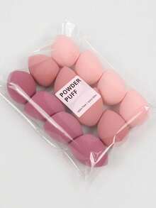 [12 esponjas absorbentes de agua para maquillaje] 12 esponjas de maquillaje de poliuretano absorbentes de agua y sin látex - Adecuadas para bases líquidas, en crema y en polvo - Disponibles en varios colores - Multicolor - Ver 2