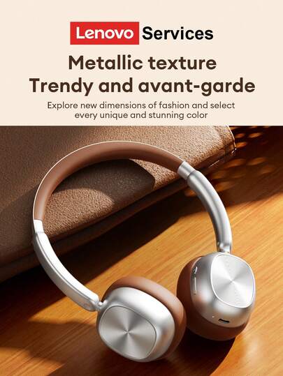  Lenovo LE600 Retro Bluetooth Headphones, Large Diaphragm Spatial Audio, AAC High-Definition Sound Quality, Bluetooth 6.0 Low Latency, Suitable For Gaming, Sports, Fashion, Wireless Headphones Compatible With Smartphones And Computers