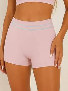 Kit 5 Ribbed Boxer Briefs Polyamide Comfort Lingerie Fashion Women's Underwear - 彩色 - 查看 3