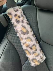 1pc/2pcs Automotive Interior Plush Seat Belt Shoulder Protection Cover Comfortable Anti Neck Anti Friction Shoulder Protection Leopard Pattern Decorative Automotive Shoulder Protection Cover - one-size - View 15