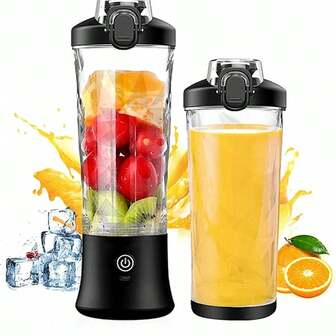 Portable Blender, Personal Blender For Milkshakes And Smoothies, USB Rechargeable Large Capacity Juice Cup With Blade, Mini Blender