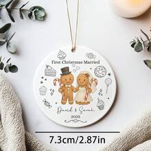 1 pieza Adorno personalizado de Primera Navidad, regalo de Navidad, regalo de Acción de Gracias, decoración del hogar