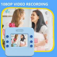 1pc Kids Camera Instant Print, Print Paper, 2.4" Screen Instant Camera For Kids Ages 6-12,1080P, 180°Flip Lens,32GB Card- Christmas Birthday Present For Boys & Girls