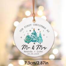 1 pieza Adorno personalizado de Primera Navidad, regalo de Navidad, regalo de Acción de Gracias, decoración del hogar