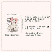 50pcs Cartoon Fantasy Dream Stickers, Cute Retro Aesthetic Sticker Set, Retro Watercolor Fashion Ins Stickers, Scrapbooking Stickers, Waterproof Vinyl Stickers, Bulk, Suitable For Water Bottles, Skateboards, Luggage, Laptops, Bumpers, Theme Party Supplies - Multicolor - View 6