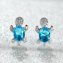 2pcs/16pcs Fashion Women Earrings - Cute Lightweight Luxury Synthetic Cubic Zirconia Turtle Design - Available In Various Colors - Suitable For Daily And Party Wear - Perfect Gift For Valentine's Day - Turtle - View 15