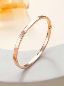 1 قطعة أسورة ستانلس ستيل فاخرة ملونة مرصعة بالسيراميك السداسي الماسي مطلية بالذهب عيار 18 قابلة للطي للنساء