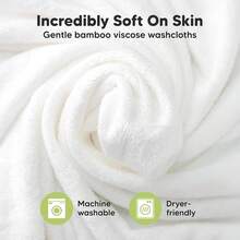 Paquete de 6 toallitas orgánicas para bebés - Toallitas suaves de viscosa de bambú, toallitas para bebés, toallitas para recién nacidos, niños, toallas de baño para bebés, toalla facial, toallitas para lavar la cara (rosa rubor) - Gris frío - Ver 6