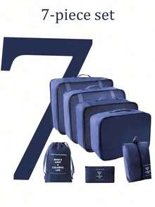 6/7/8/9pcs Travel Packing Cubes, Luggage Organizer Bags, Laundry Bag, Shoe Bag, Multi-Function Compression Packing Cubes, Lightweight Travel Luggage Organizer, Washable Nylon Material, Suitable For Students, Teachers, Travelers