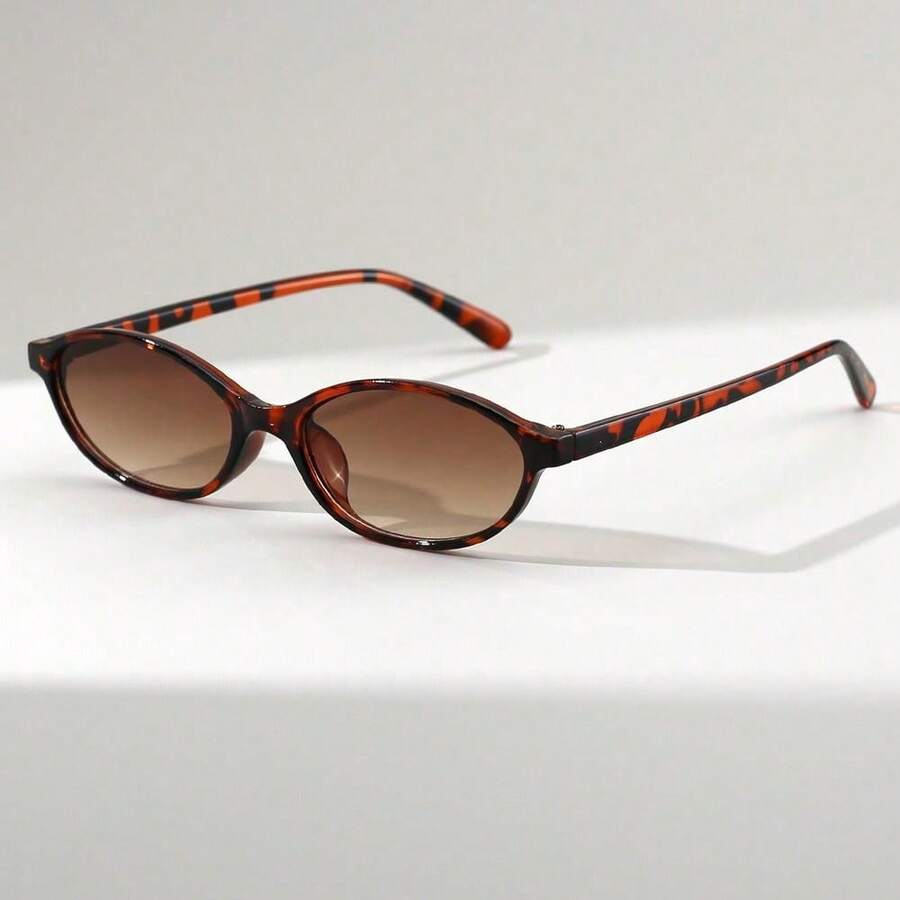 1pc Women's Cat Eye Narrow Vintage Versatile Street Style Fashion Glasses, Suitable For Parties And Events Boho Vacay Vacay Vibes Preppy Style For Back To School - 彩色 - 查看 1