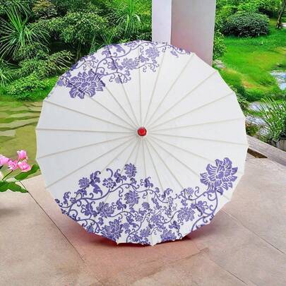 Handmade Oiled Parasol Bamboo Silk Umbrella Chinese Japanese Art Classical Dance Umbrella Plum Blossom For Wedding Parties Photography Costumes Cosplay Decoration