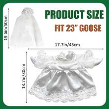 Wedding Goose Outfits Lawn Goose Couple Costume With Headwear For Garden Goose Outdoor Decoration - 黑色 - 查看 7