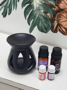 1pc Large Size Ceramic Tri-Leaf Aromatherapy Essential Oil Burner, Multi-Color Options, Holiday Gift For Christmas, Mother's Day, Thanksgiving