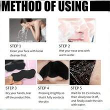 Black Head Nose Strips (Needs To Be Moistened Before Use), Natural Charcoal Blackhead Removal Cleansing Strips, Large Self-Adhesive Nose Pore Strips, Suitable For Blackhead And Pore Cleansing, Deep Cleansing, Blackhead Remover, Effective Oil Control, Unisex - Multicolor - View 7