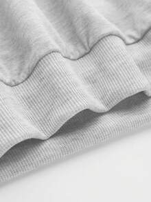 1pc Teen Girl Nostalgic Cartoon Culture Pattern Sweatshirt, Eye-Catching, School Activity Style, Soft And Comfortable, Daily Leisure Wear - Grey - View 6