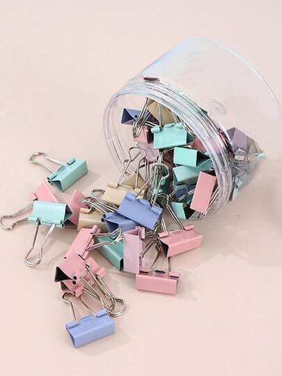 40pcs Colorful Metal Paper File Ticket Binder Clips 19mm For Home Office School File Paper Organizer