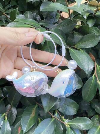 1 件多色鲸鱼形钥匙扣吊坠情侣钥匙扣配件万圣节礼物纪念品学校汽车配件可爱哥特 Y2k 圣诞节