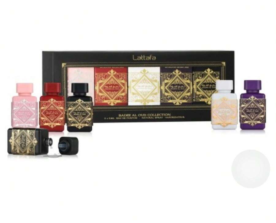 Lattafa Pack Of 5 Unisex Perfume Oils - Badee Al Oud Oud For Women And Men 5 Units X 5 Ml - màu đen - Xem 1