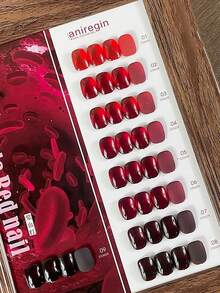 Miss Leia 1-9 15ml Autumn And Winter Nail Jelly Ankora Oxblood Red Glaze Gel Nail Polish Whitening Versatile Plasma Red Wine Red Ruby Red Nail Polish Popular Color Gel Varnish Beginner Nail Art UV LED Curing Can Soak Off Semi-Permanent Suitable For Beauty Salon Nail Salon Kit DIY Christmas Halloween Holiday Women's Gift Nail Art Suitable For All Seasons - 紅色 - 查看 7