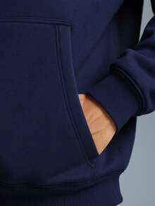 Men Hoodies - 藏蓝色 - 查看 3