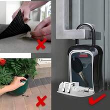 AXIDUN Caja para Llaves, Caja de Seguridad para Llaves,Guarda Llaves Rueda de Código de 4 Dígitos, Daño Impermeable y Violento, Adecuado para el Hogar, Fábrica,etc - 1 - Ver 7