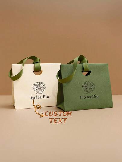 10/30pcs Custom Paper Gift Bags, Customizable Name, High-Quality Bags, Jewelry Shopping Bags, Suitable For Luxury Goods, Wedding Gifts, Birthday Gifts, Mother's Day Gifts And Other Gift Packaging.