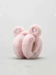 可折叠爱心耳罩 - 冬季保暖防冻学生可爱耳罩 - 儿童七星级保暖耳套，上学必备 - 彩色 - 查看 11