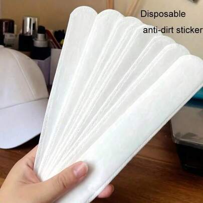 10/20/30pcs Cap Liner Collar Stain Prevention Tape Sweat Protector For Hat Hat, Sweat Absorbing Tape, Forehead, Hat Liner, Sweat Stain Prevention, Sweat Absorbent, Self-Adhesive Type, Protects Against Heat, Unisex