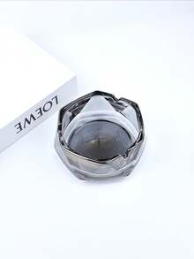 Ręcznie robiona, zabytkowa szklana popielniczka z kwiatowym wzorem – europejski prostokątny organizer na biurko i popielniczka, wielofunkcyjny element dekoracyjny do jadalni, salonu, popielniczka w stylu europejskim | Rzemiosło artystyczne