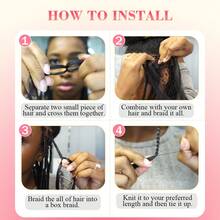 Długie fioletowe warkocze, wstępnie rozciągnięte syntetyczne przedłużki do warkoczy, fioletowe przedłużki do włosów na imprezę sceniczną, kostium na Halloween i Boże Narodzenie