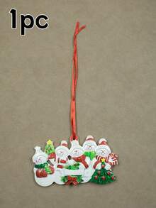 Custom Christmas Decorations, Personalized Christmas Tree Decorations, Customized 2-9 Names Ornaments, Customizable Text Christmas Decorations, Diy Ornaments, Christmas, Living Room Decor, Outdoor, Garden, Snowman Family Pendant, Kids Souvenir, Room Decor, Mom, Dad, Family