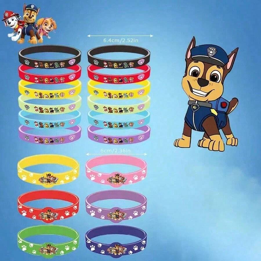 Paw Patrol Paw Patrol Cartoon And Anime Themed Silicone Bracelet: Paw Patrol Theme Bracelet As Party Favors, Room Decor, Wall Decor, School Decor, Dorm Decor, Back To School