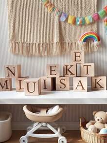 Customized Wooden Name Letter Blocks, Bedroom Decor Photo Props, Teens Memorabilia Gifts, Mother's Day, Graduation Ceremony - Multicolor - View 2